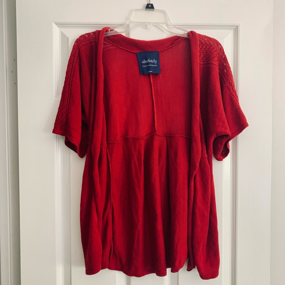 Red A-Line Cardigan (Nordstrom)